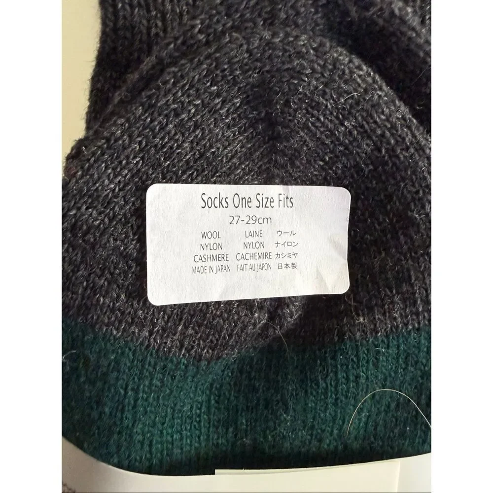 Anonymous ISM Socks Crew Made in Japan Cashmere Blend One Size Fits Most